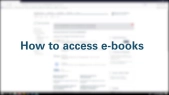 How to access e-books