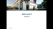 Mathematik II - 00 - Übersicht