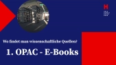 Wissenschaftliche Recherche - OPAC E-books